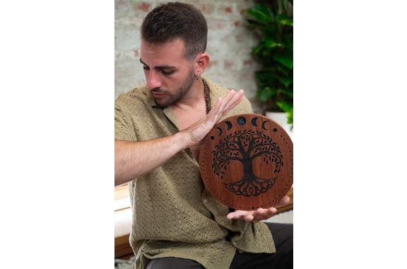 Meinl RDS10MTOL Sonic Energy 10" Rain Disk Bachklang mit Mondphasen und Lebensbaum Gravur image 7