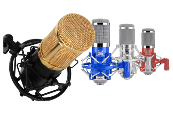 Pronomic CM-100BG Microfono a Condensatore a Grande Membrana da Studio incl. Supporto Antivibrazione & Paravento Nero image 7