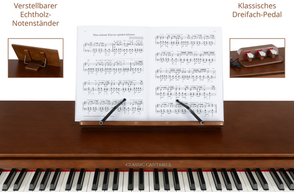 Classic Cantabile DP-730 WN Digital Piano Walnut image 7