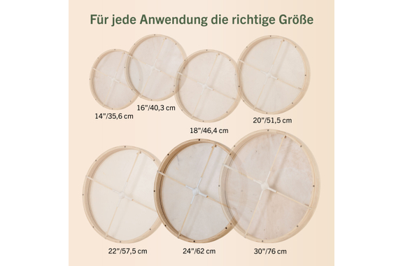 Classic Cantabile FD-24 Ethnic Frame Drum Stembaar 24" - Retour (Staat: Zeer Goed) image 7