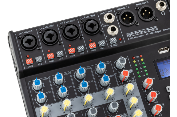Pronomic B-603 Mini-Mixer mit Bluetooth und USB-Recording image 7