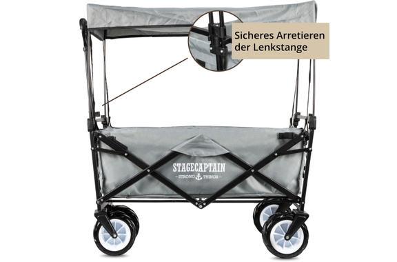 Stagecaptain Bollycart-907D GY Bollerwagen mit Dach image 7