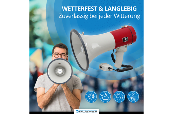 McGrey MP-500HS Megaphon, max. 80 Watt, 1000m  - Retoure (Zustand: sehr gut) image 7