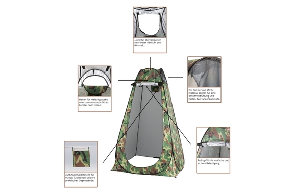 Stagecaptain TZC-190 Quixie Camouflage Pop-up Toilet Tent image 7