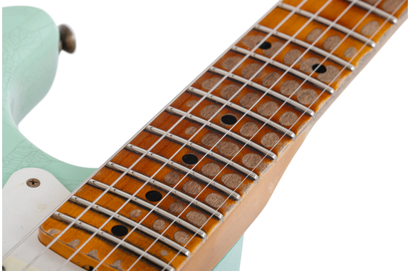 Fender Custom Shop 2024 Collection Time Machine '57 Stratocaster Heavy Relic Aged Surf Green image 7