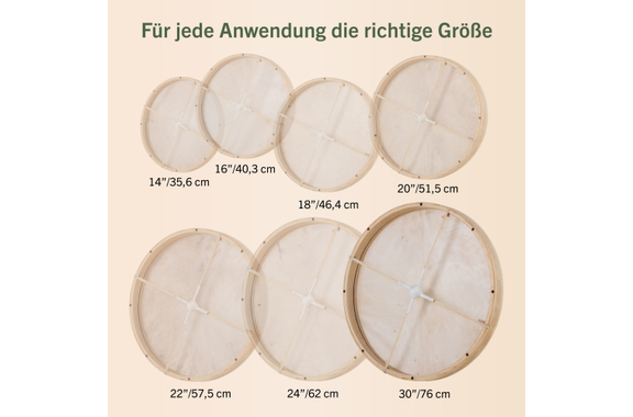 Classic Cantabile FD-30 Ethnic Frame Drum Stimmbar 30" image 7