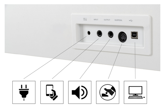 Classic Cantabile DP-S1 WM E-Piano blanco mate image 7