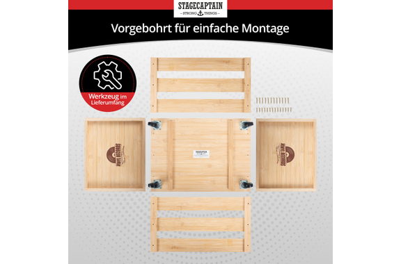 Stagecaptain SPKB-100 NT Caja para Vinilos "Emil" de Bambú Natural Set de 2 image 7