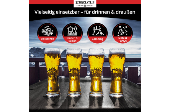 Stagecaptain Hirschgarten Beer Tent Set for Balcony 110 cm Dark Gray image 7