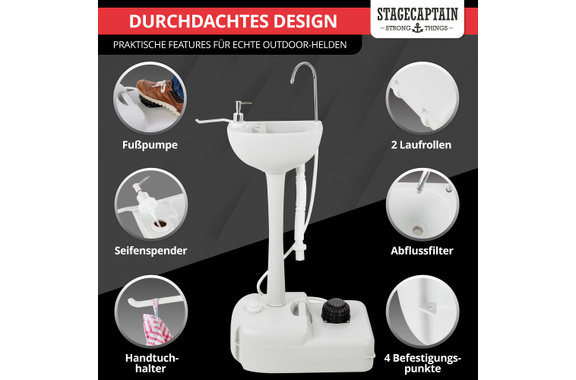 Stagecaptain PSW-17 Quixie Portables Festival-Lavabo Deluxe Set image 7
