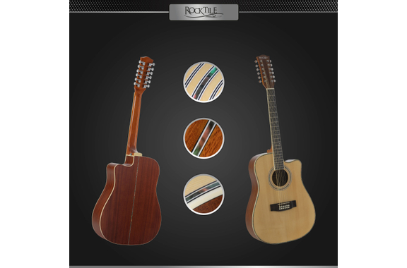 Rocktile WSD12-50C-NT Guitare Folk Naturel image 7