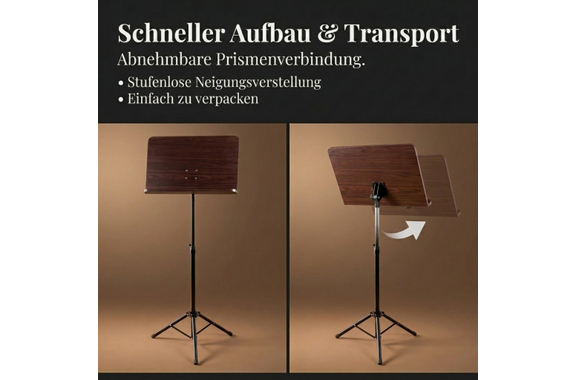 Classic Cantabile Orchesterpult Heavy Rosenholz image 7
