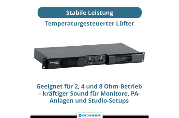 McGrey PA-4504 1 HE 4x 450 Watt Monitor Set image 7