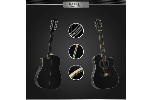 Rocktile WSD12-50C-BK Guitare Western Noire image 7