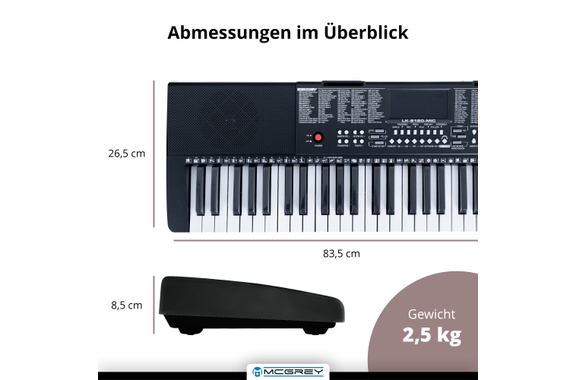 McGrey LK-6120-MIC Light-Up Keyboard With Microphone, Black image 7