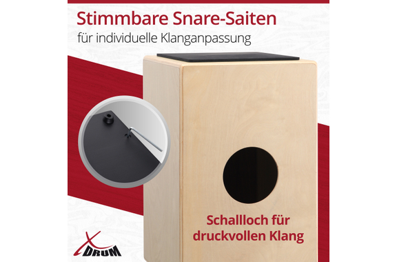 XDrum Cajon Primero Natur inkl. Cajonschule und Tasche  - Retoure (Zustand: sehr gut) image 7