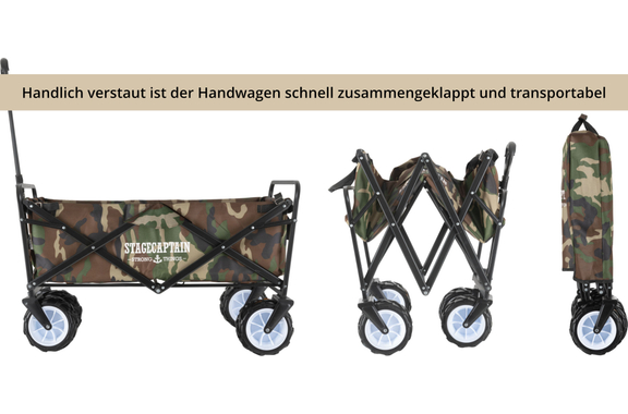Stagecaptain BW-907 CA Bollycart Bollerwagen ohne Dach Camouflage image 7