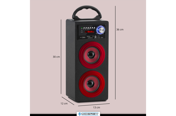 McGrey BS-20 Beachside Altavoz Bluetooth Rojo image 7
