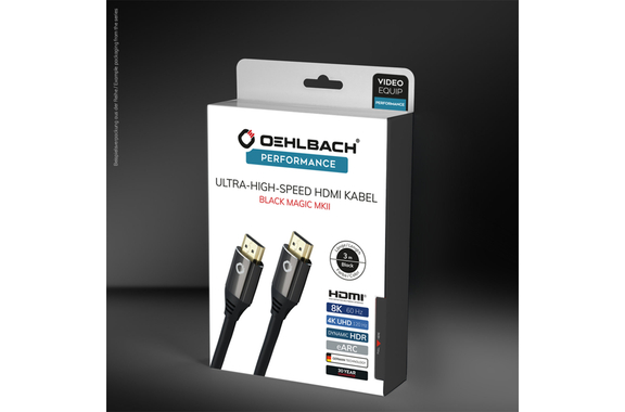 Oehlbach Black Magic MKII 8K HDMI Kabel 1,5m schwarz image 7