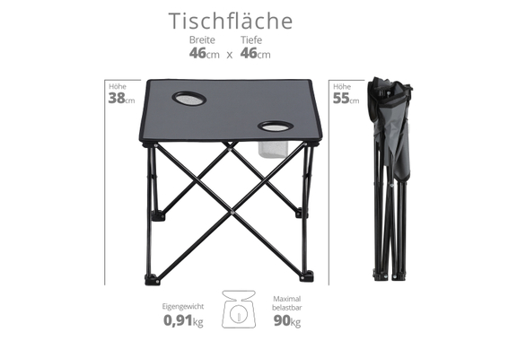 Stagecaptain CS-4547 GY Ensemble De Table De Camping Compact Gris image 7