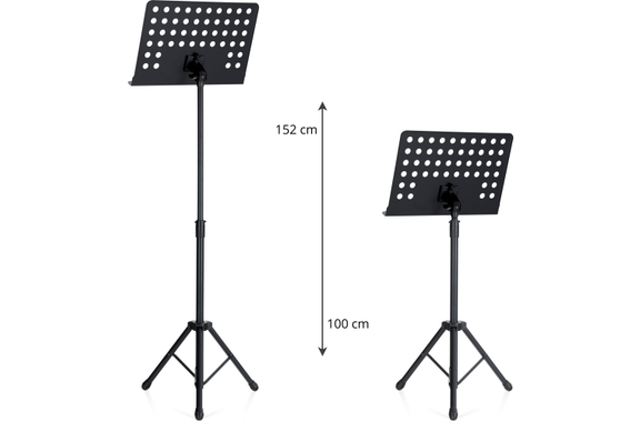 Pronomic OS-01P Pupitre d'Orchestre en Tôle Perforée avec Pinces à Partitions Set incl. Boîte de Rangement image 7