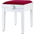 Classic Cantabile Banquette De Piano Modèle A Blanc Laqué Velours Rouge thumbnail 8