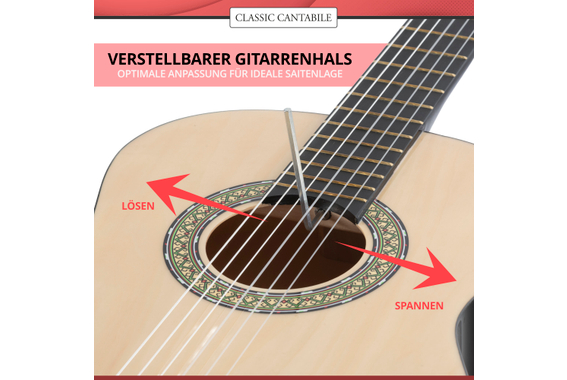Classic Cantabile Acoustic Series AS-851 1/2 Konzertgitarre Starterset  - Retoure (Zustand: sehr gut) image 8