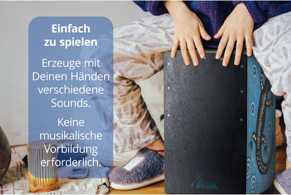 XDrum Design Series Cajon "Gecko" Set incl. Tas + School image 8