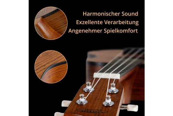 Classic Cantabile Sopran Ukulele Walnuss Set inkl. Ukulelenschule image 8
