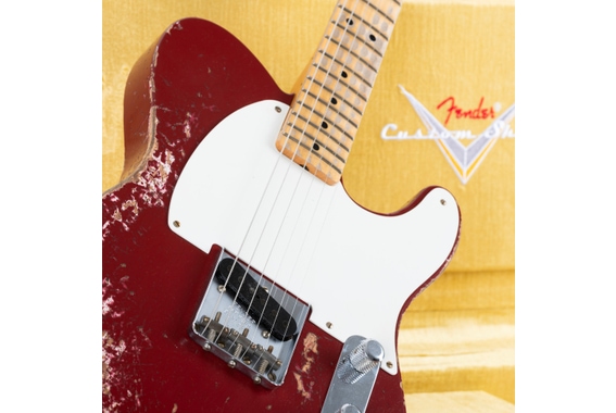 Fender Custom Shop Limited Edition '50s "Cocked Wah" Pine Esquire Super Heavy Relic Aged Cimarron Red image 8
