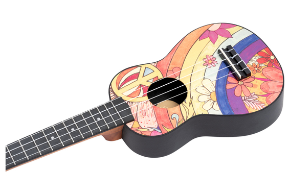Ortega K2-68-L Keiki Lefthand Sopran Ukulele Pack "Peace '68"  - Retoure (Zustand: sehr gut) image 8