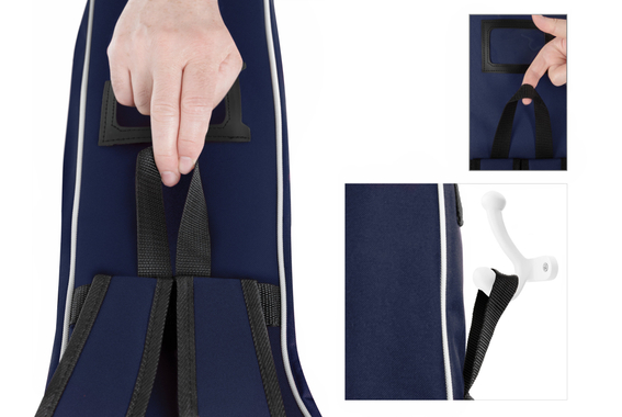 Rocktile Klassik-Gitarrentasche - gepolstert mit Rucksackgarnitur Blau image 8