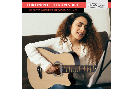 Rocktile WSD-5C-NT Slim Line Westerngitarren Set Natural  - Retoure (Zustand: sehr gut) image 8