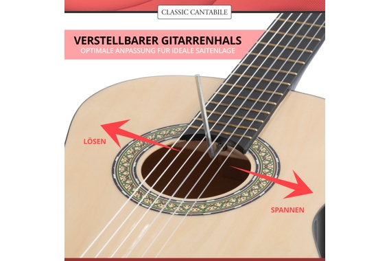 Classic Cantabile Acoustic Series AS-851 7/8 Konzertgitarre Starterset  - Retoure (Zustand: sehr gut) image 8