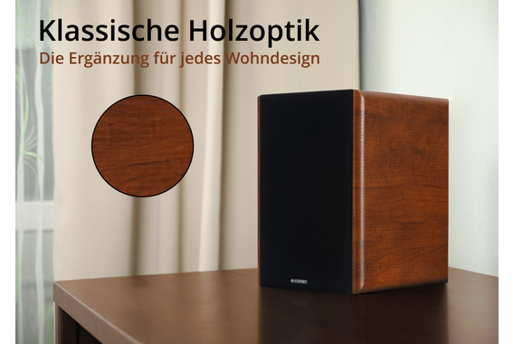 McGrey BSS-365 BN 6,5" Enceintes HiFi Bibliothèque Paire Marron 2x 60W RMS image 8