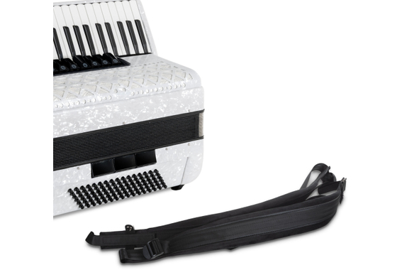 Classic Cantabile 96 Bass Accordeon "Secondo V" Wit Set image 8