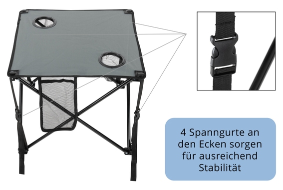 Stagecaptain CS-4547 GY Set Tavolo Da Campeggio Grigio image 8