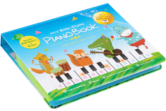FunKey Libro Musicale con Tastiera a Tasti Luminosi Set con Batterie image 8
