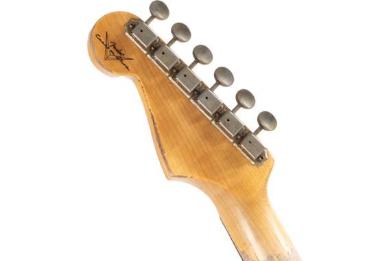 Fender Custom Shop 1963 Super Heavy Relic Stratocaster Super Faded Aged Vintage White over 3-Tone-Sunburst image 8