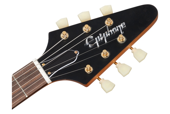 Epiphone 1958 Korina Flying V (White Pickguard) Aged Natural image 8