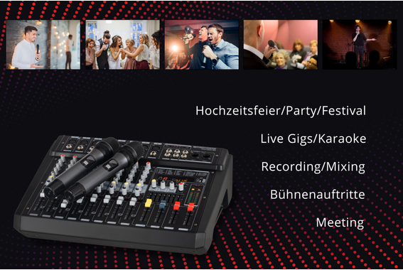 Pronomic Powermake 800 Powermischer mit Funkmikrofonen  - Retoure (Zustand: gut) image 8