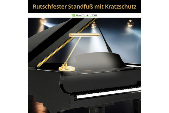 Showlite KW LED Pianoleuchte Gold Hochglanz  - Retoure (Zustand: sehr gut) image 8