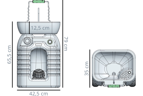 Stagecaptain PSW-45 Quixie Portables Waschbecken  - Retoure (Verpackungsschaden) image 8