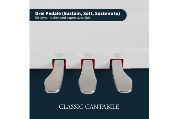 Classic Cantabile DP-230 WM E-Piano weiß matt  - Retoure (Zustand: sehr gut) image 8