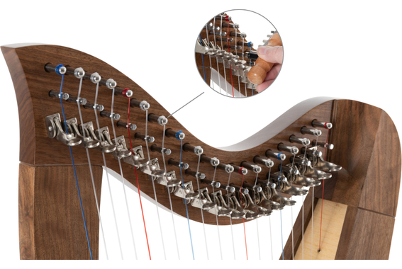 Classic Cantabile H-19 WN Keltische Harfe 19 Saiten  - Retoure (Zustand: gut) image 8
