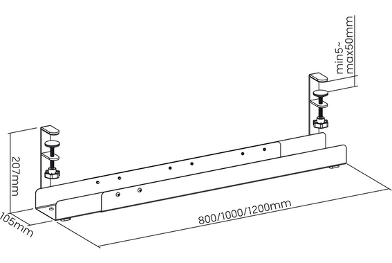 my wall HZ 45-2 Set De Gestion De Câbles Pour Bureau image 8
