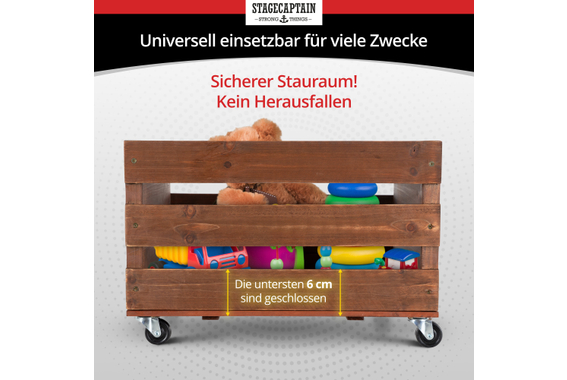 Stagecaptain SPK-100 BN Schallplattenkiste "Emil" Braun  - Retoure (Verpackungsschaden) image 8