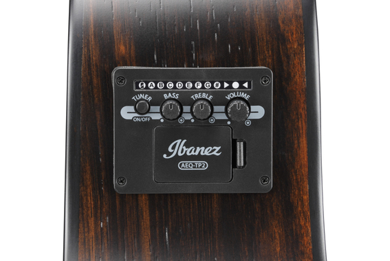 Ibanez AAM70CE-TBN Transparent Charcoal Burst image 8