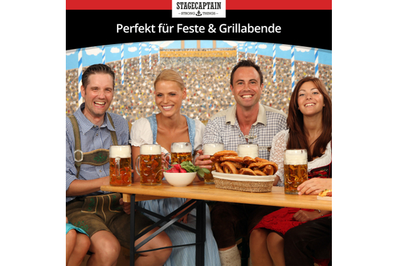 Stagecaptain Hirschgarten Bierzeltgarnitur für Balkon 117 cm natur  - Retoure (Zustand: gut) image 8