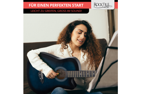 Rocktile WSD-5C-BUB Slim Line Westerngitarren Set Blueburst  - Retoure (Zustand: sehr gut) image 8